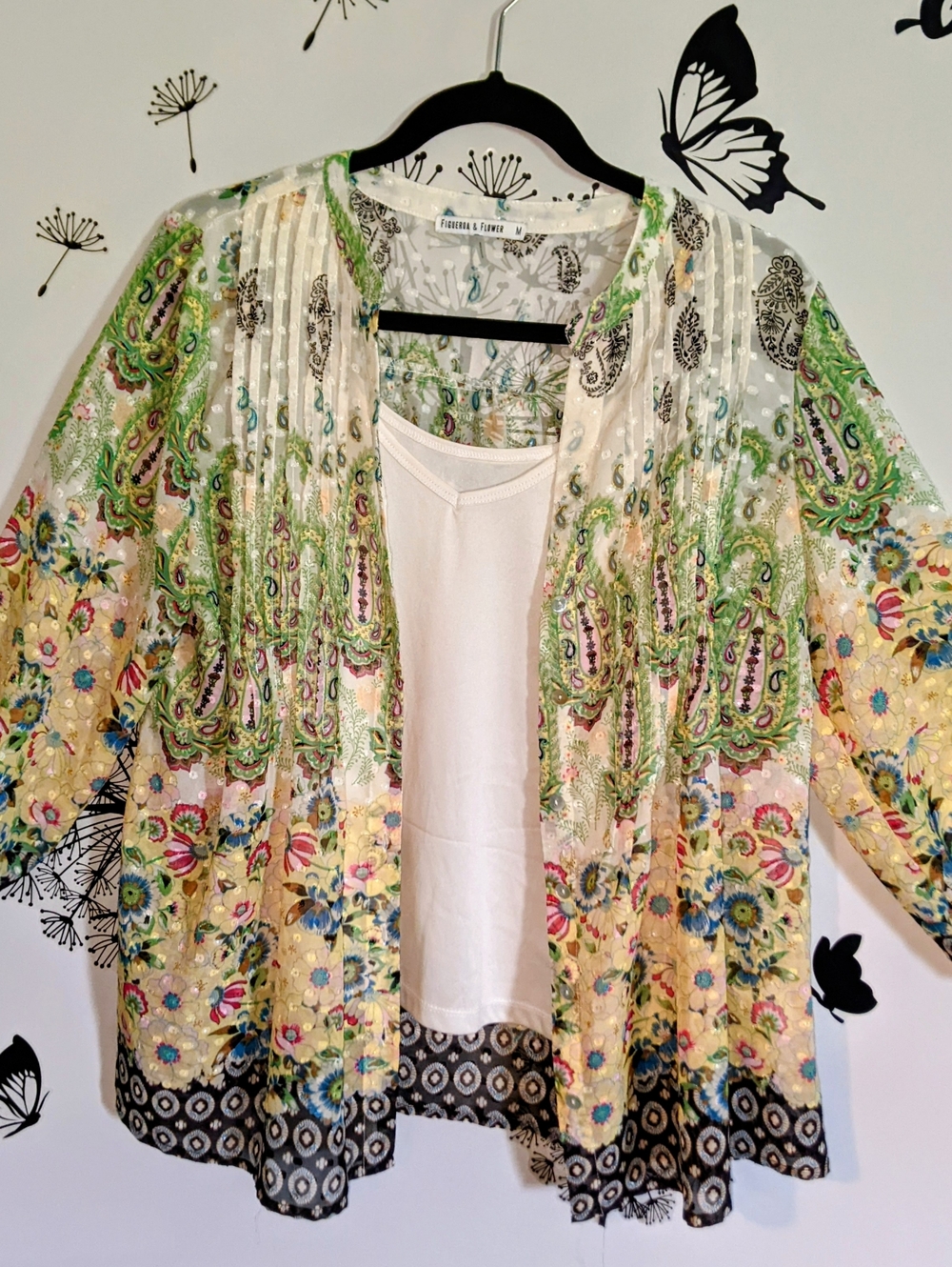 Paisley Floral Blouse - Green Multi
